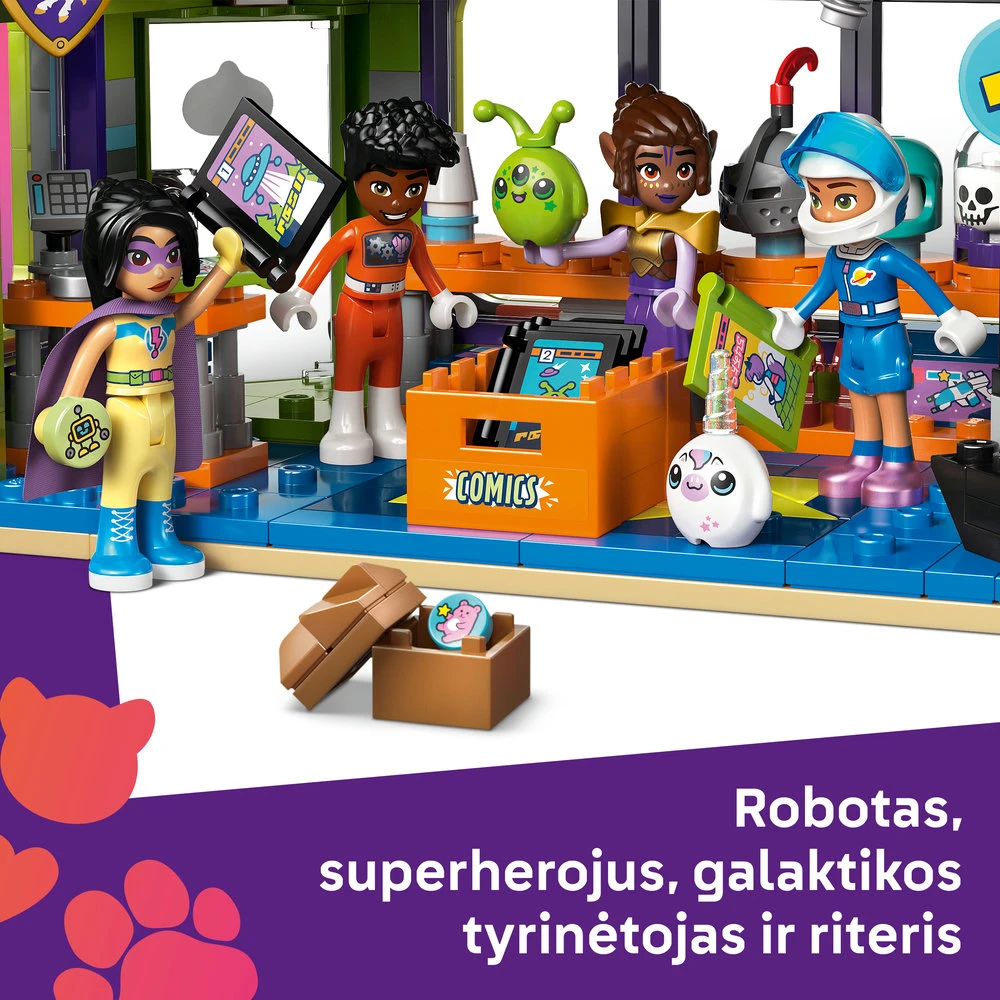 LEGO® Friends Komiksų ir žaidimų parduotuvė Rinkinys 42674