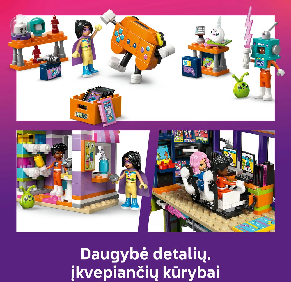 LEGO® Friends Komiksų ir žaidimų parduotuvė Rinkinys 42674