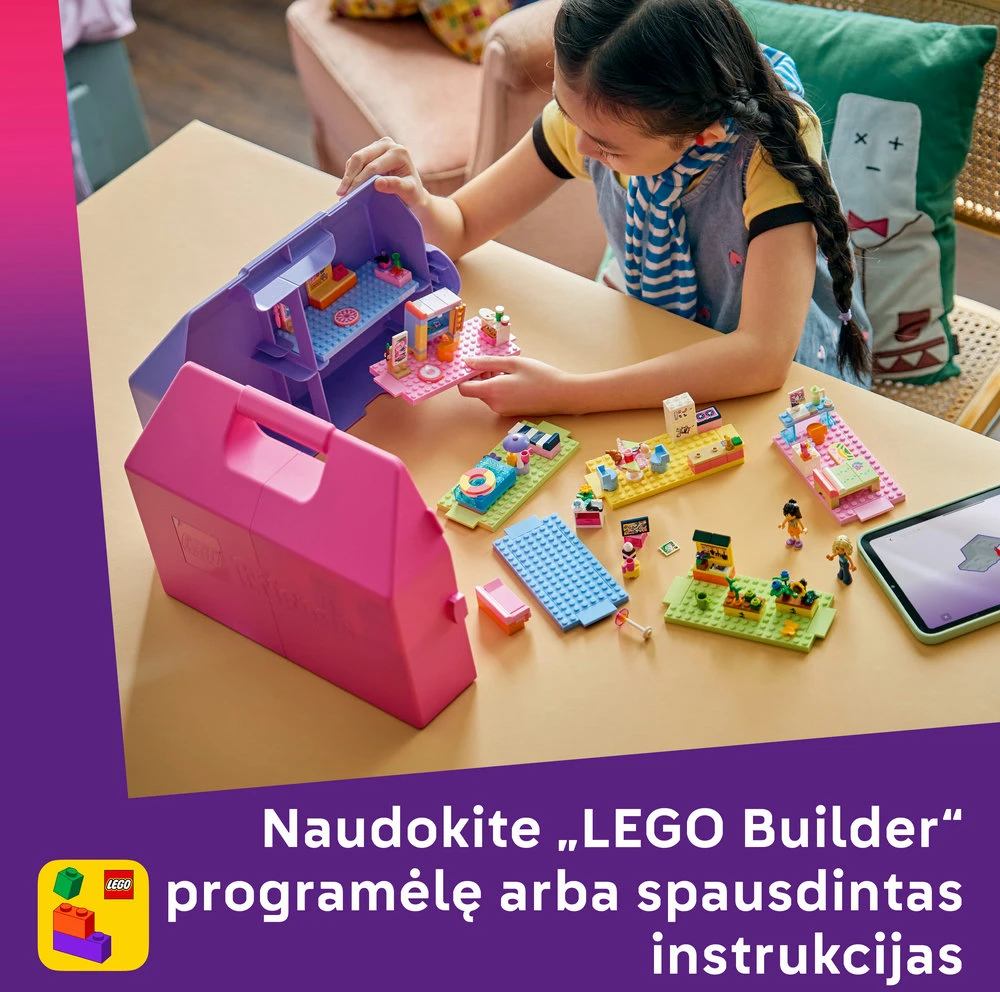 „LEGO® Friends“ Kūrybiškas lėlių namų lagaminėlis Konstravimo rinkinys 42697