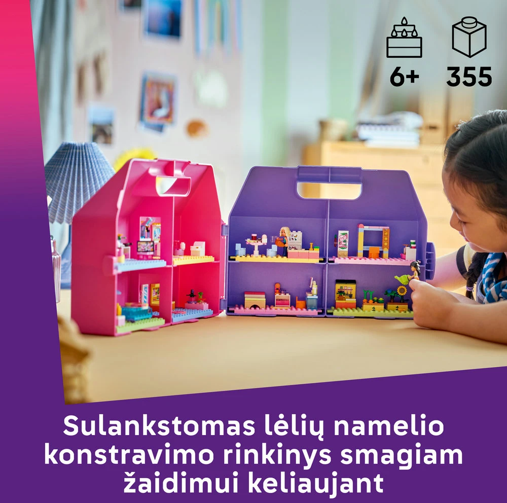 „LEGO® Friends“ Kūrybiškas lėlių namų lagaminėlis Konstravimo rinkinys 42697