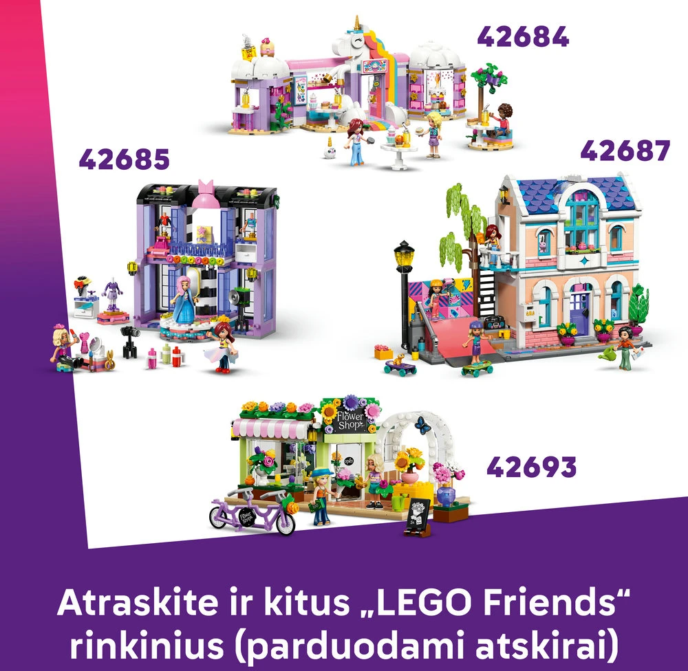 „LEGO® Friends“ Kūrybiškas lėlių namų lagaminėlis Konstravimo rinkinys 42697
