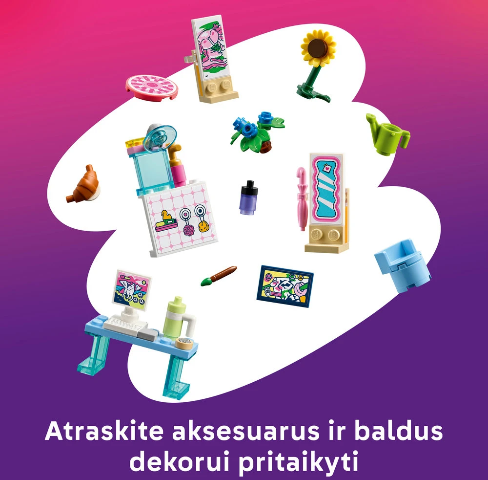 „LEGO® Friends“ Kūrybiškas lėlių namų lagaminėlis Konstravimo rinkinys 42697