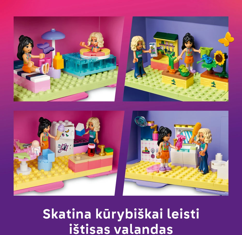 „LEGO® Friends“ Kūrybiškas lėlių namų lagaminėlis Konstravimo rinkinys 42697