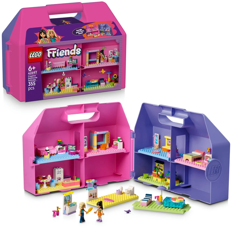 „LEGO® Friends“ Kūrybiškas lėlių namų lagaminėlis Konstravimo rinkinys 42697