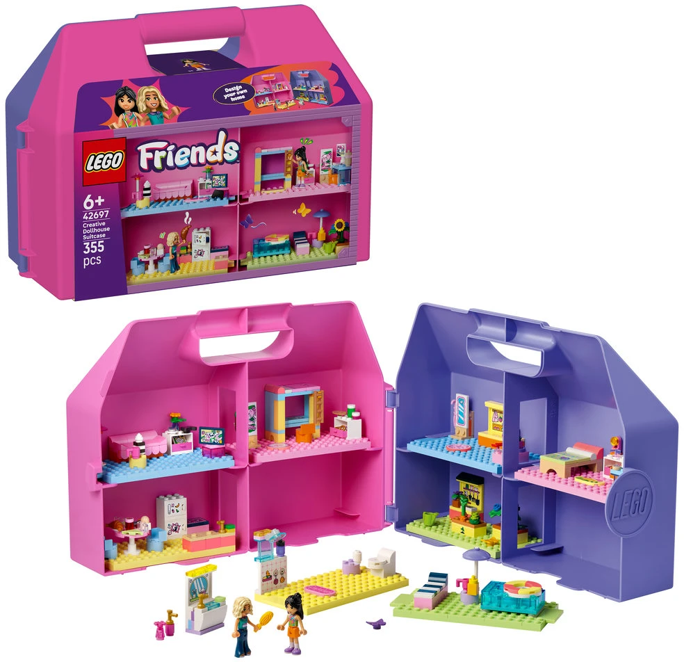 „LEGO® Friends“ Kūrybiškas lėlių namų lagaminėlis Konstravimo rinkinys 42697