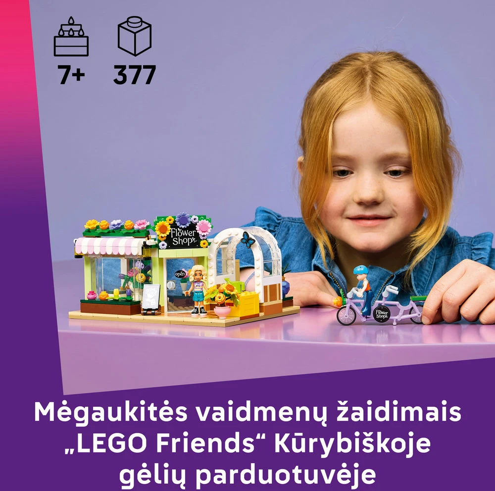 „LEGO® Friends“ Kūrybiškos gėlių parduotuvės Konstruktorius 42693