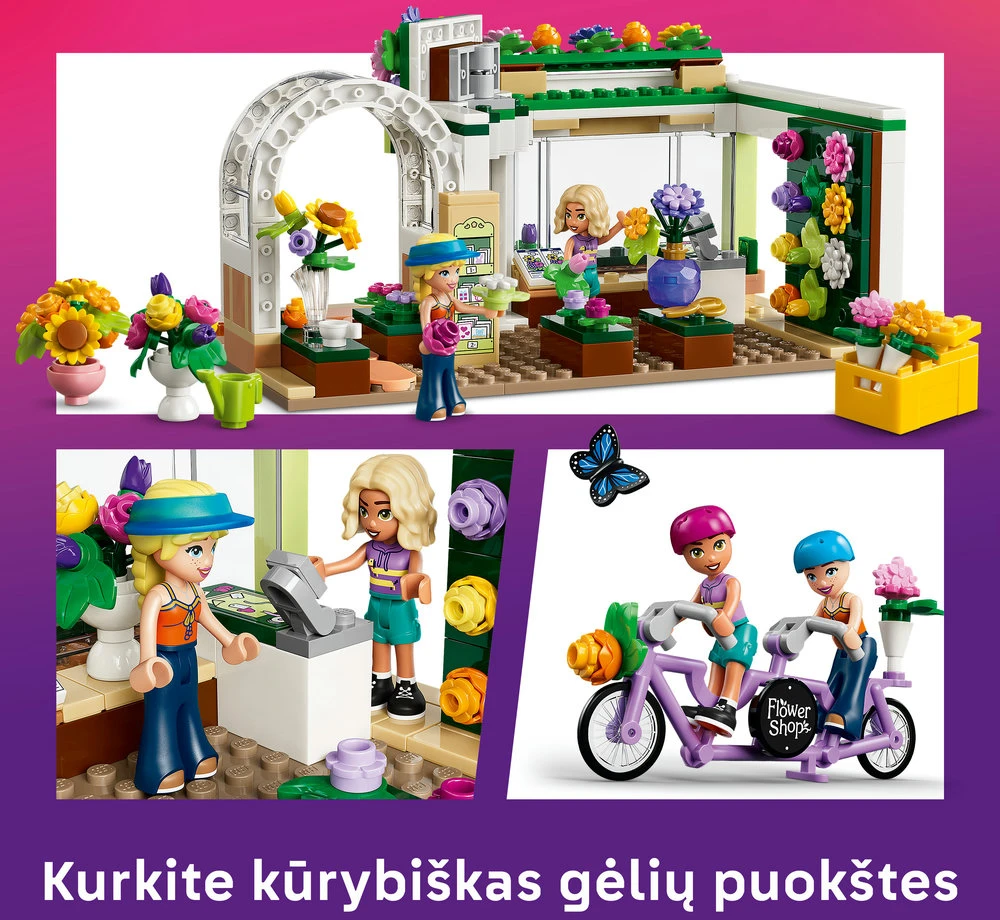 „LEGO® Friends“ Kūrybiškos gėlių parduotuvės Konstruktorius 42693
