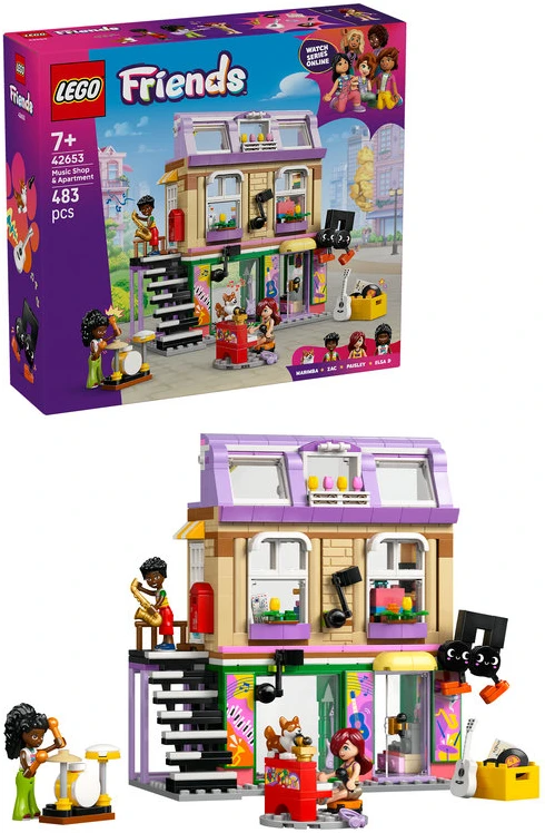 LEGO® Friends Muzikos prekių parduotuvė ir butas 42653