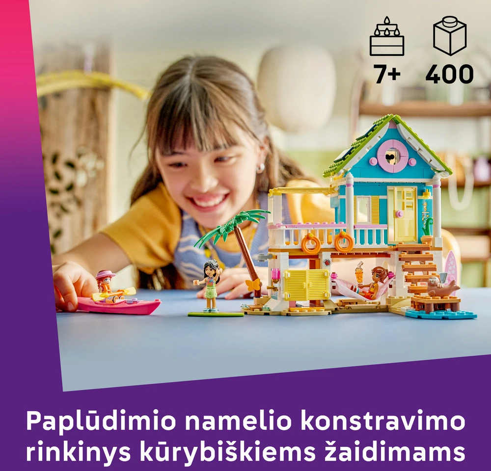 „LEGO® Friends“ Paplūdimio namelis su ruoniais Konstravimo rinkinys 42699