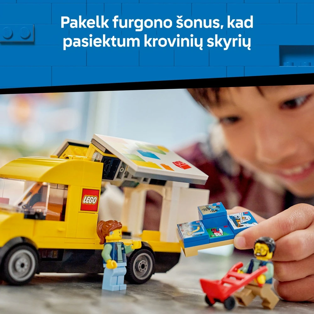 „LEGO® City“: LEGO furgonas, žaislinis konstravimo rinkinys vaikams, 60500