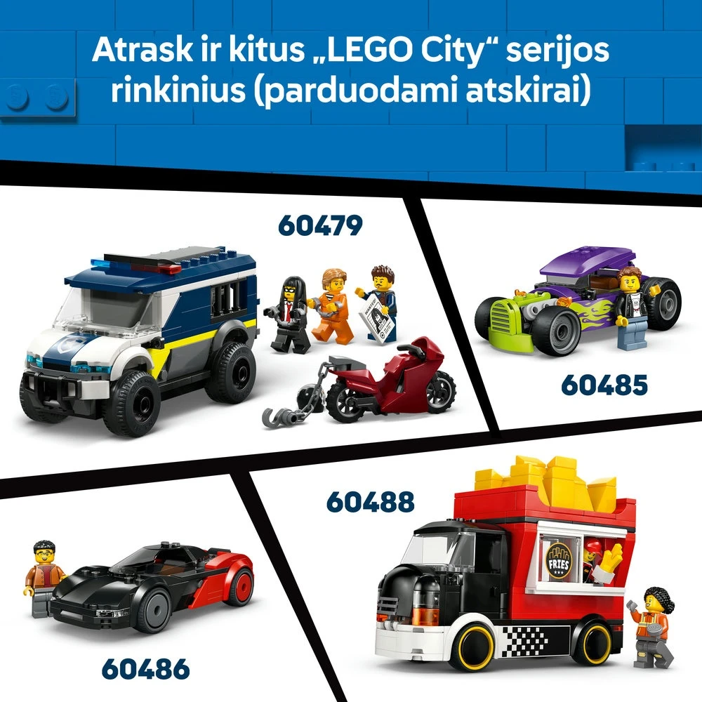 „LEGO® City“: LEGO furgonas, žaislinis konstravimo rinkinys vaikams, 60500
