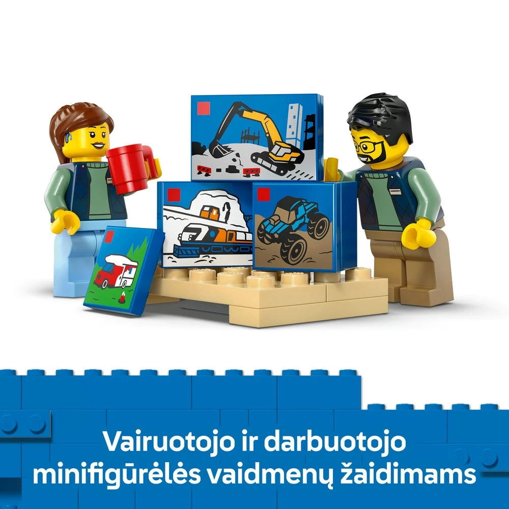 „LEGO® City“: LEGO furgonas, žaislinis konstravimo rinkinys vaikams, 60500