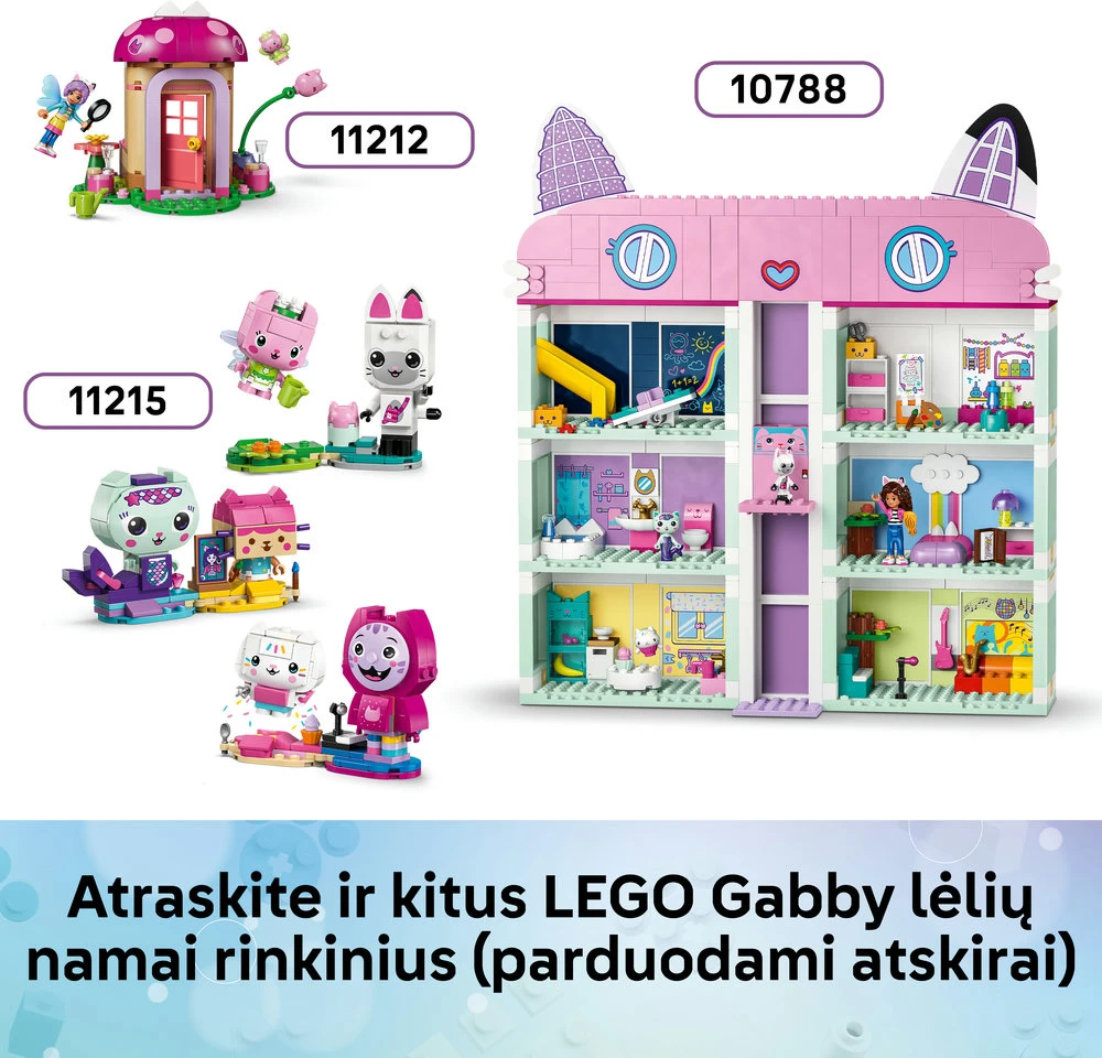 LEGO® Gabby lėlių namai Fėjų linksmieji kalneliai ir arbatos vakarėlis 11214