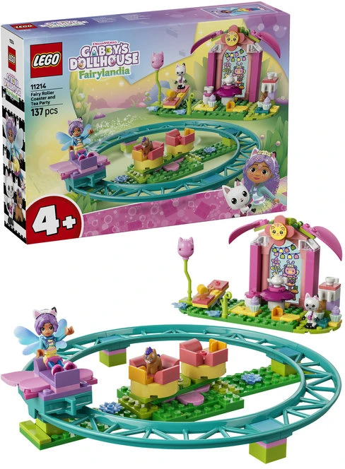 LEGO® Gabby lėlių namai Fėjų linksmieji kalneliai ir arbatos vakarėlis 11214