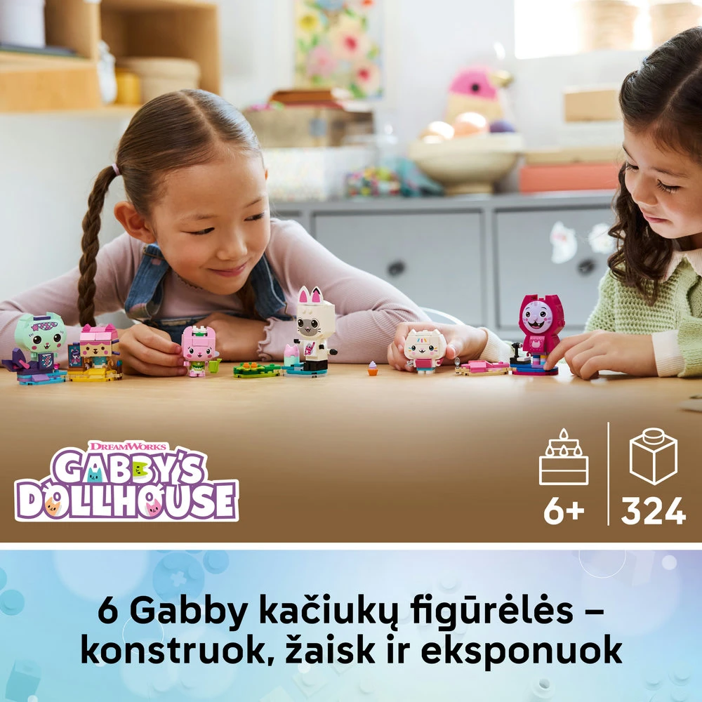 LEGO® Gabės lėlių namai Konstruojami Gabės bičiuliai kačiukai 11215