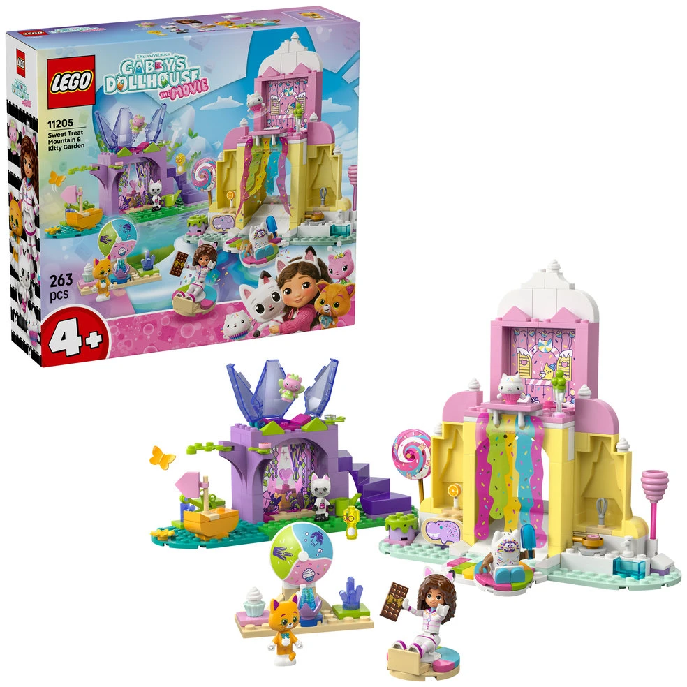 LEGO® Gabės lėlių namai Saldėsių kalnas ir katytės sodas 11205