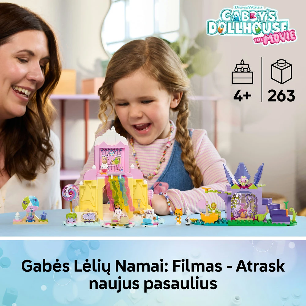 LEGO® Gabės lėlių namai Saldėsių kalnas ir katytės sodas 11205