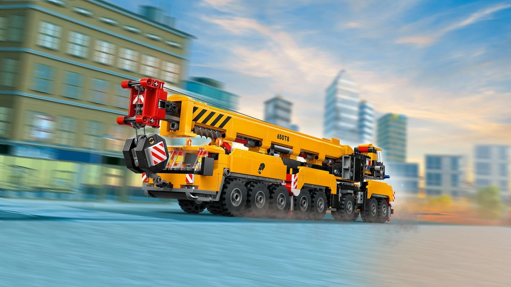LEGO® City Geltonas mobilus statybų kranas (60409)