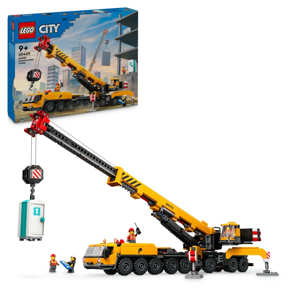 LEGO® City Geltonas mobilus statybų kranas (60409)