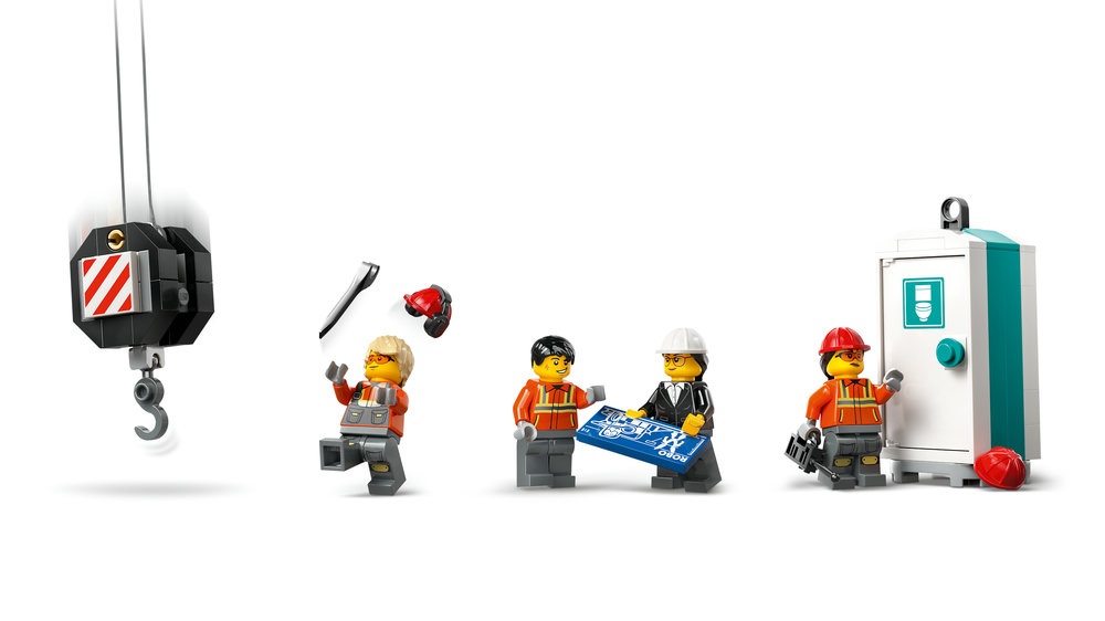 LEGO® City Geltonas mobilus statybų kranas (60409)