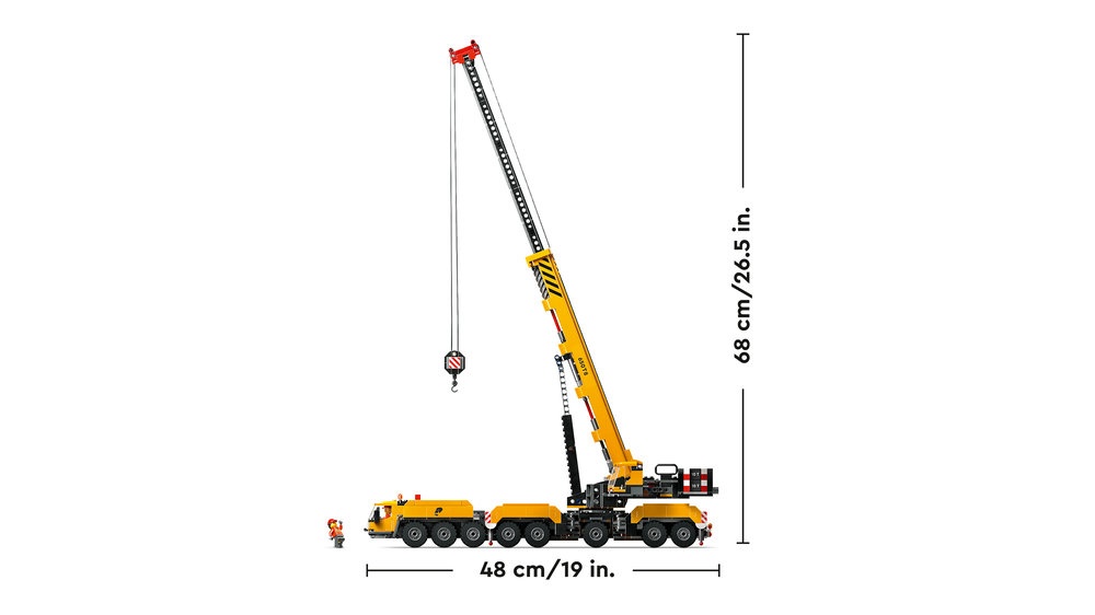 LEGO® City Geltonas mobilus statybų kranas (60409)
