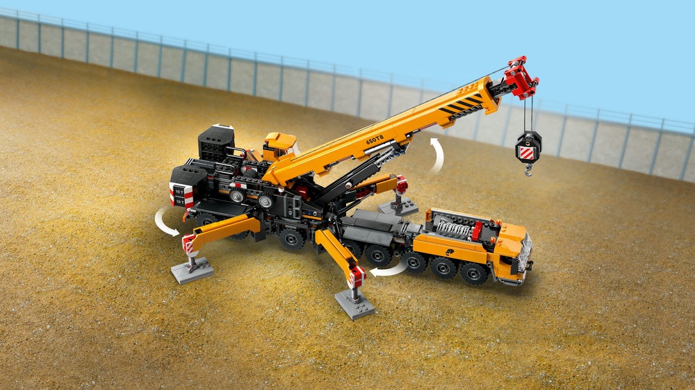 LEGO® City Geltonas mobilus statybų kranas (60409)