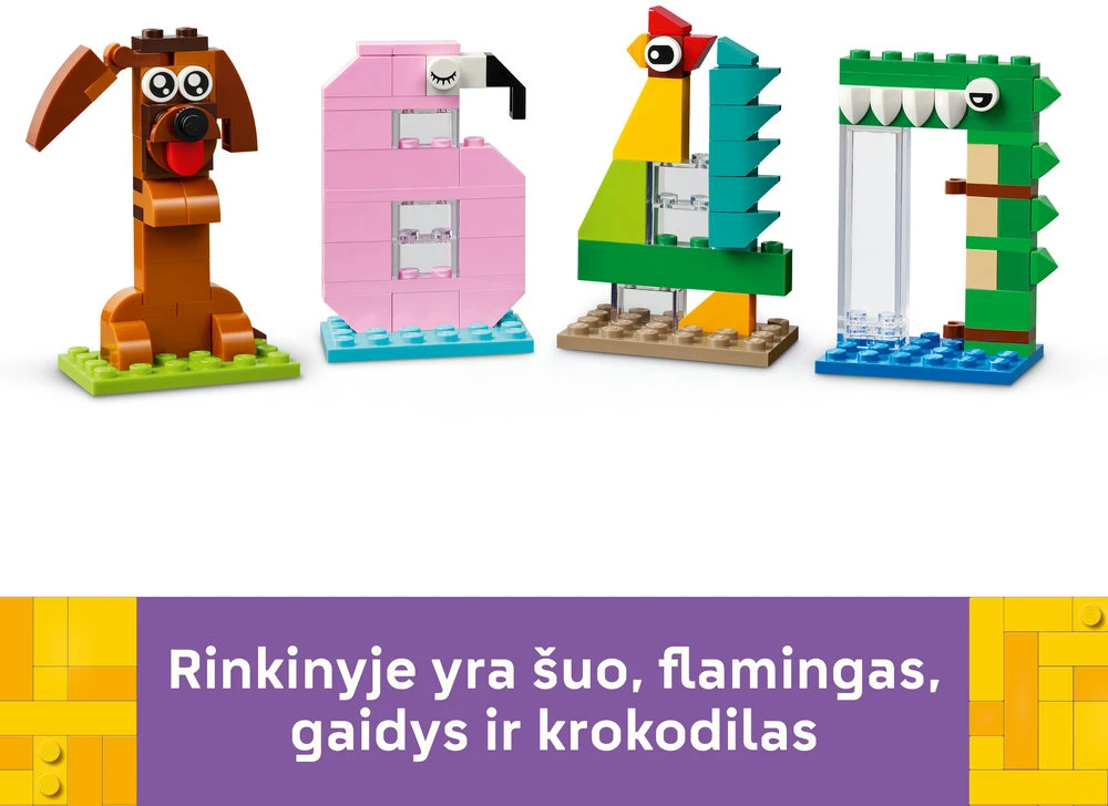 LEGO® gimtadienio skaičiai Gyvūnų tematikos dekoras 40807