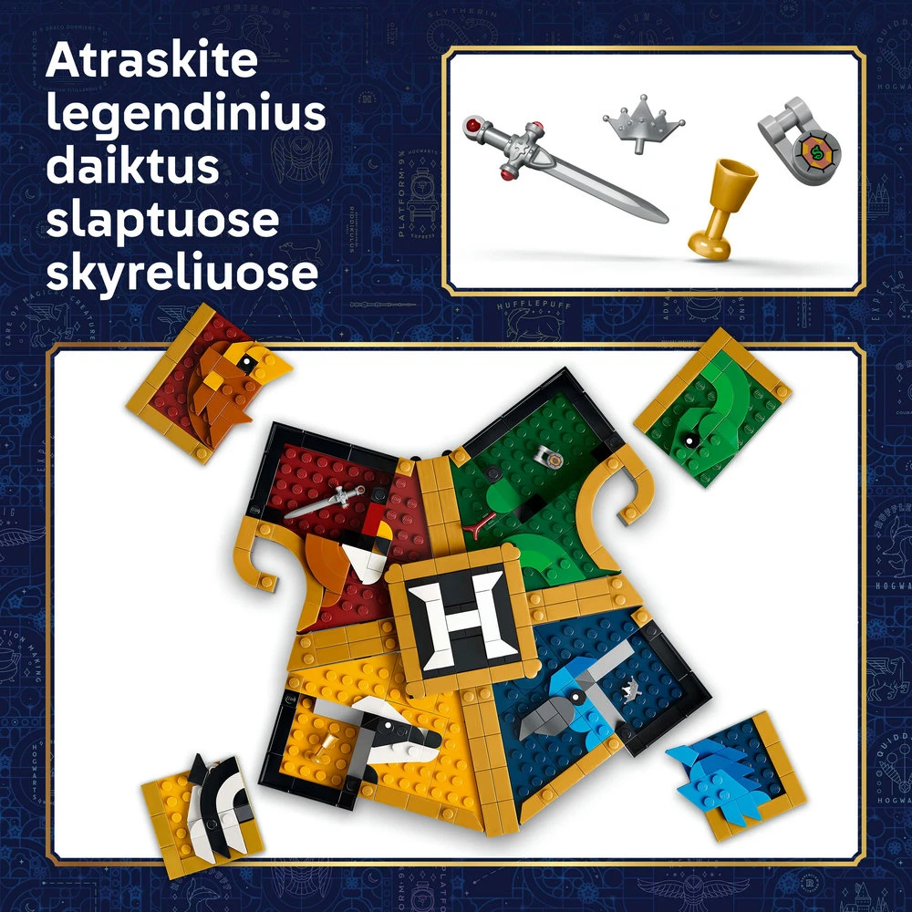 LEGO® Harry Potter™ Hogvartso koledžų herbas Žaislas 76462