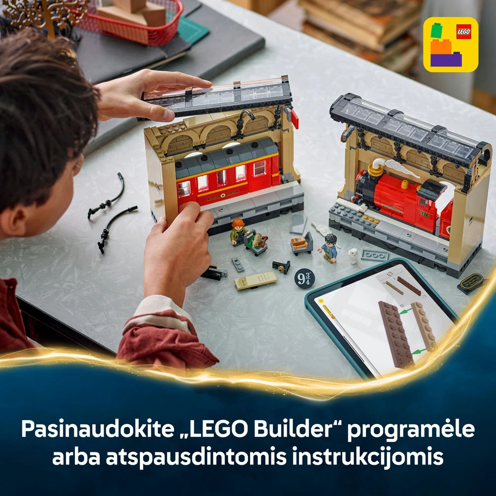 LEGO® Harry Potter™ Knygų lentynos dekoras: Hogvartso ekspresas 76450