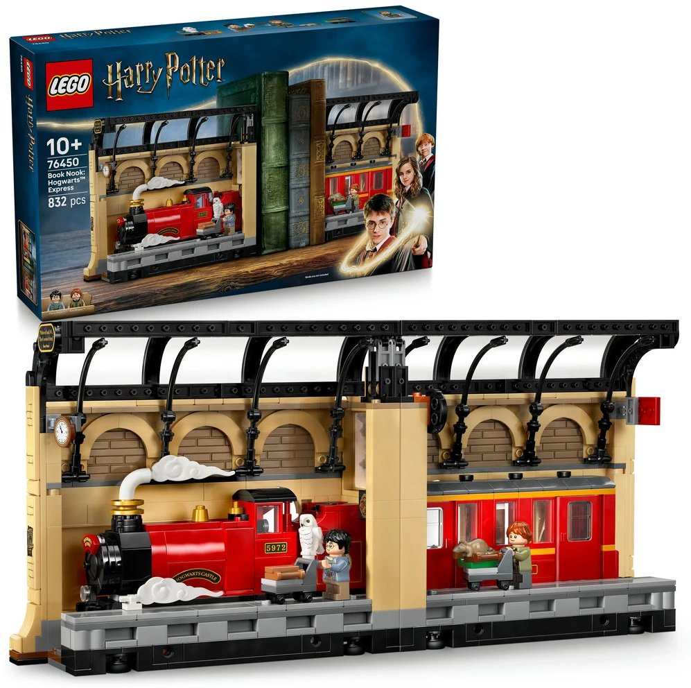 LEGO® Harry Potter™ Knygų lentynos dekoras: Hogvartso ekspresas 76450