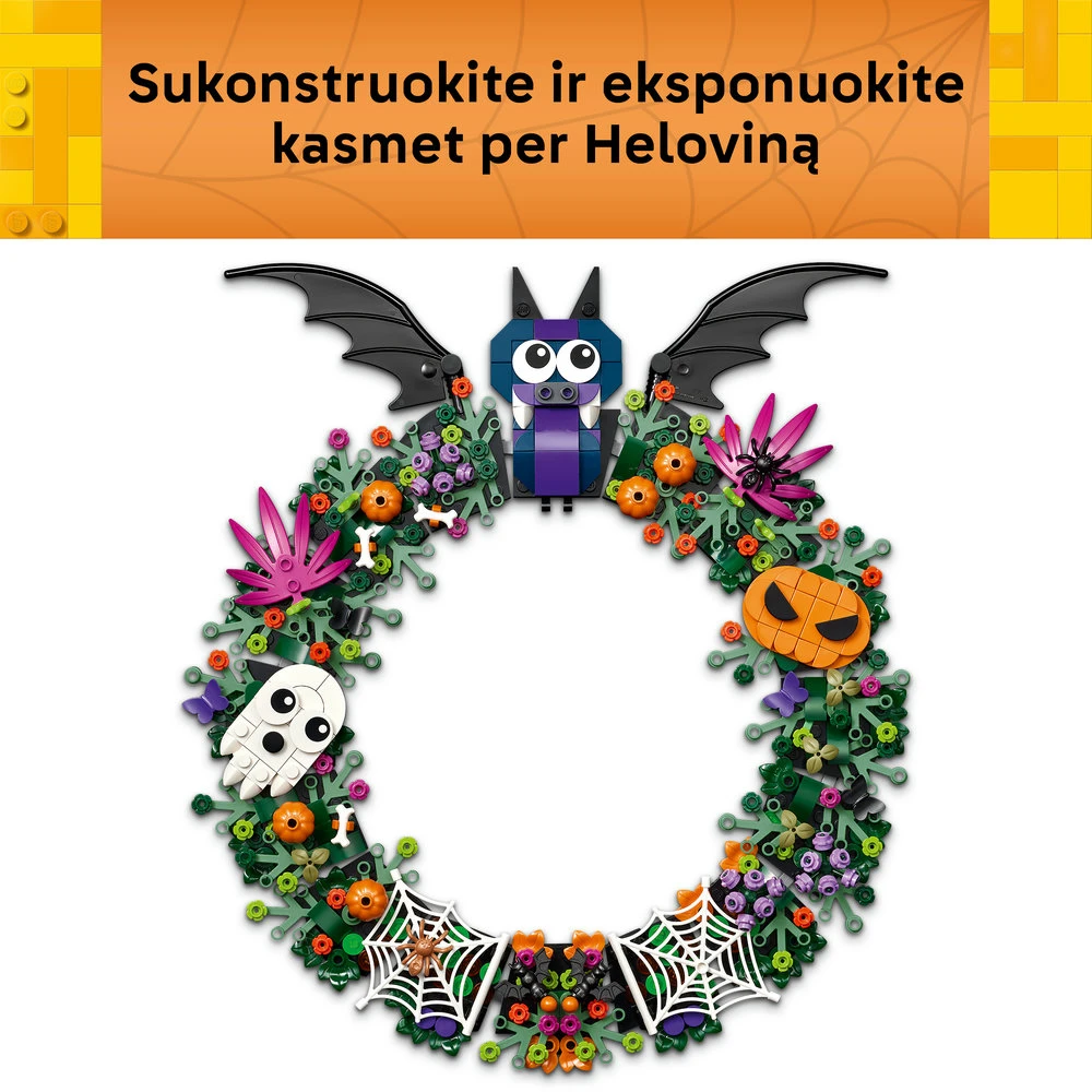 LEGO® Helovino vainikas Namų dekoracija 40825