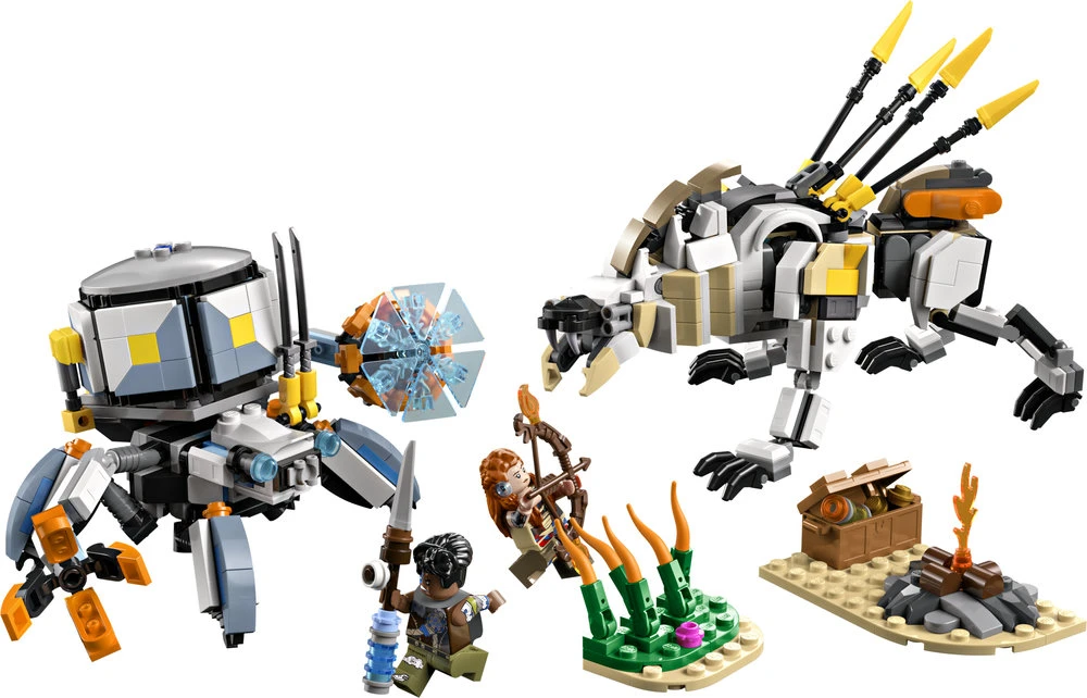 LEGO® Horizon Aloy ir Varl prieš Shell-Walker ir Sawtooth (77037)