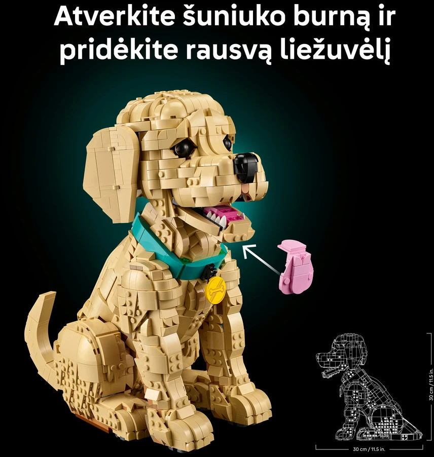 LEGO® Icons Auksaspalvių retriverių šuniukas Figūrėlė 11384