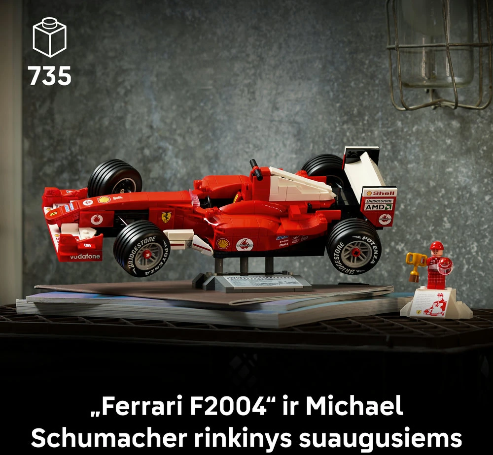 „LEGO® Icons“ „Ferrari F2004“ ir Michael Schumacher 11375