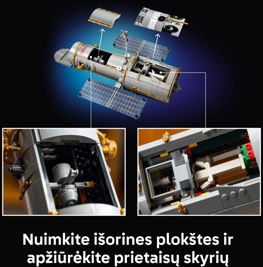 LEGO® Icons Hablio kosminis teleskopas, dekoracija, 11382