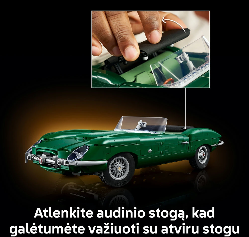 LEGO® Icons Jaguar E-Type, sportinis automobilis, 11381