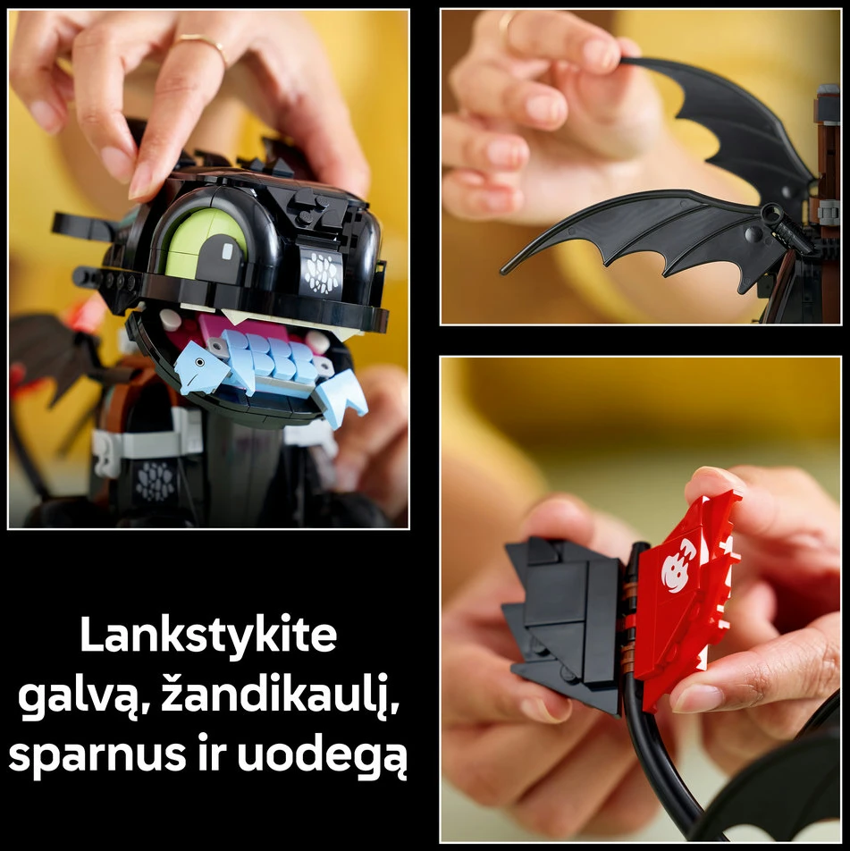 LEGO® Icons Kaip prisijaukinti slibiną: Bedantis 10375