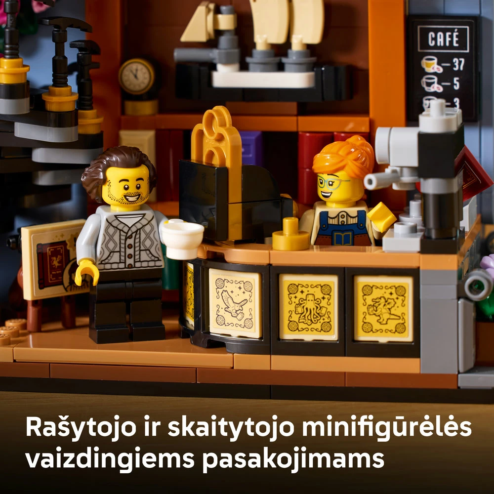 LEGO® Icons Knygynas: knygų lentynos dekoras, rinkinys 11379