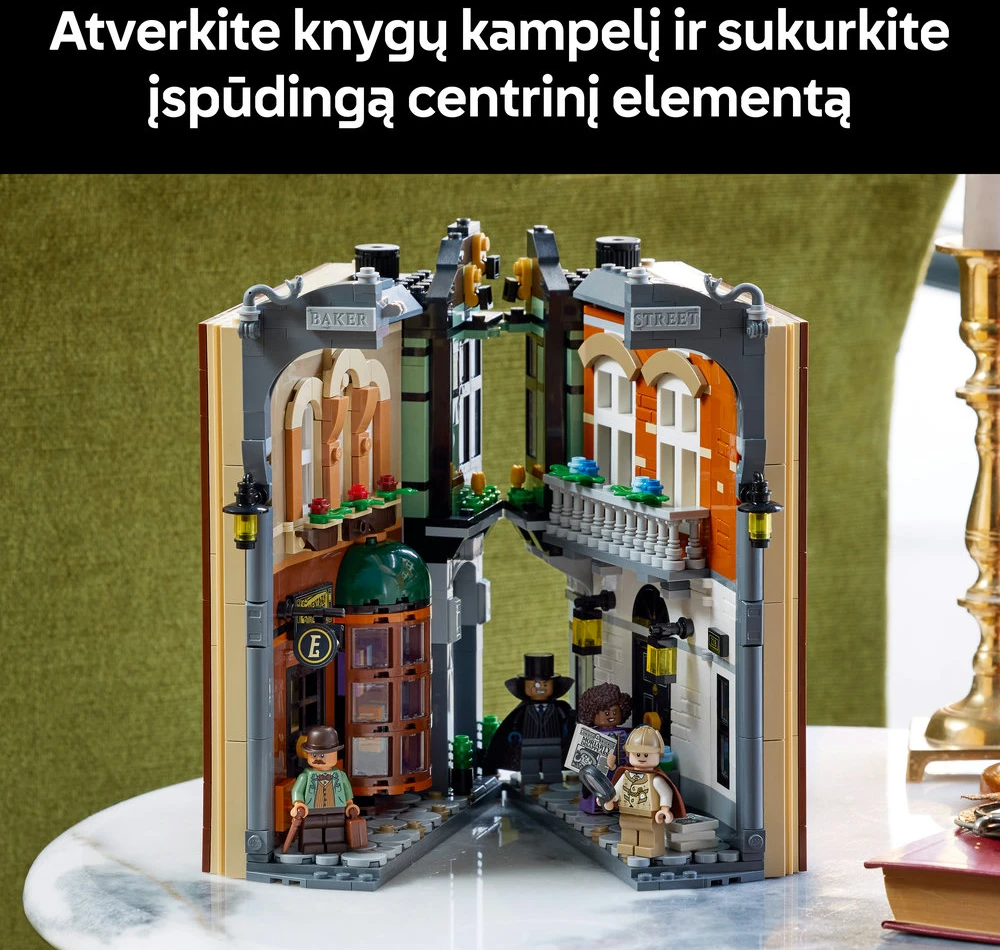 LEGO® Icons Sherlock Holmes: knygų lentynos dekoras 10351