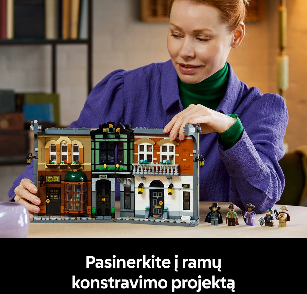 LEGO® Icons Sherlock Holmes: knygų lentynos dekoras 10351