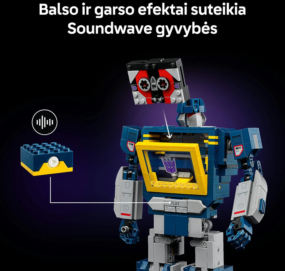 LEGO® Icons „Transformers“: Garso banga Rinkinys 10358