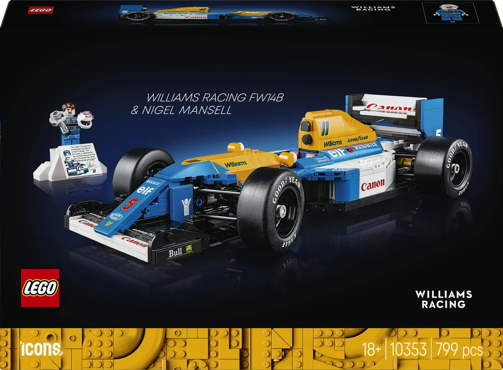LEGO® Icons Williams Racing FW14B ir Nigel Mansell (10353)