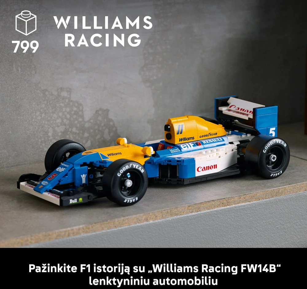 LEGO® Icons Williams Racing FW14B ir Nigel Mansell (10353)