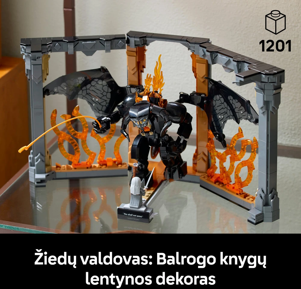 LEGO® Icons Žiedų valdovas: Balrogo knygų lentynos dekoras (10367)