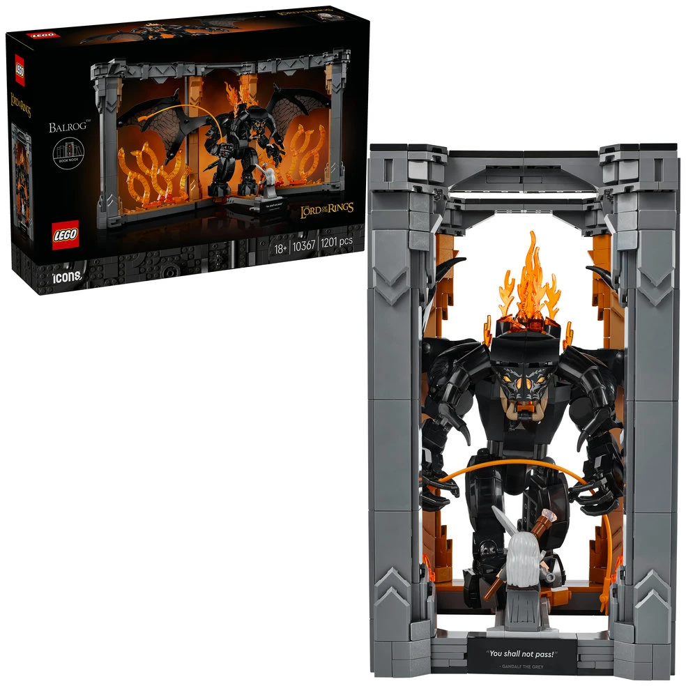 LEGO® Icons Žiedų valdovas: Balrogo knygų lentynos dekoras (10367)