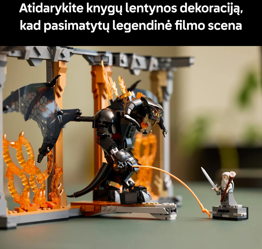LEGO® Icons Žiedų valdovas: Balrogo knygų lentynos dekoras (10367)