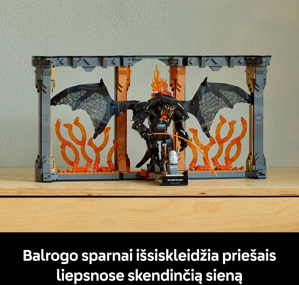 LEGO® Icons Žiedų valdovas: Balrogo knygų lentynos dekoras (10367)