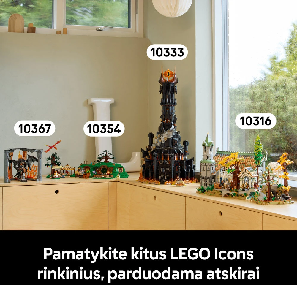 LEGO® Icons Žiedų valdovas: Balrogo knygų lentynos dekoras (10367)