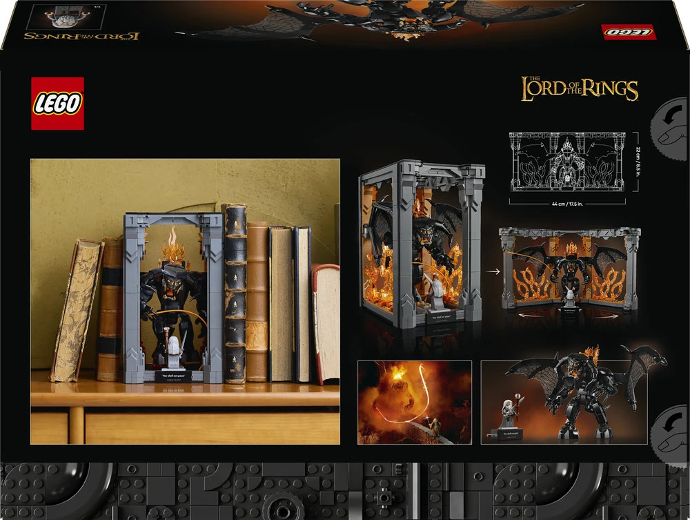 LEGO® Icons Žiedų valdovas: Balrogo knygų lentynos dekoras (10367)
