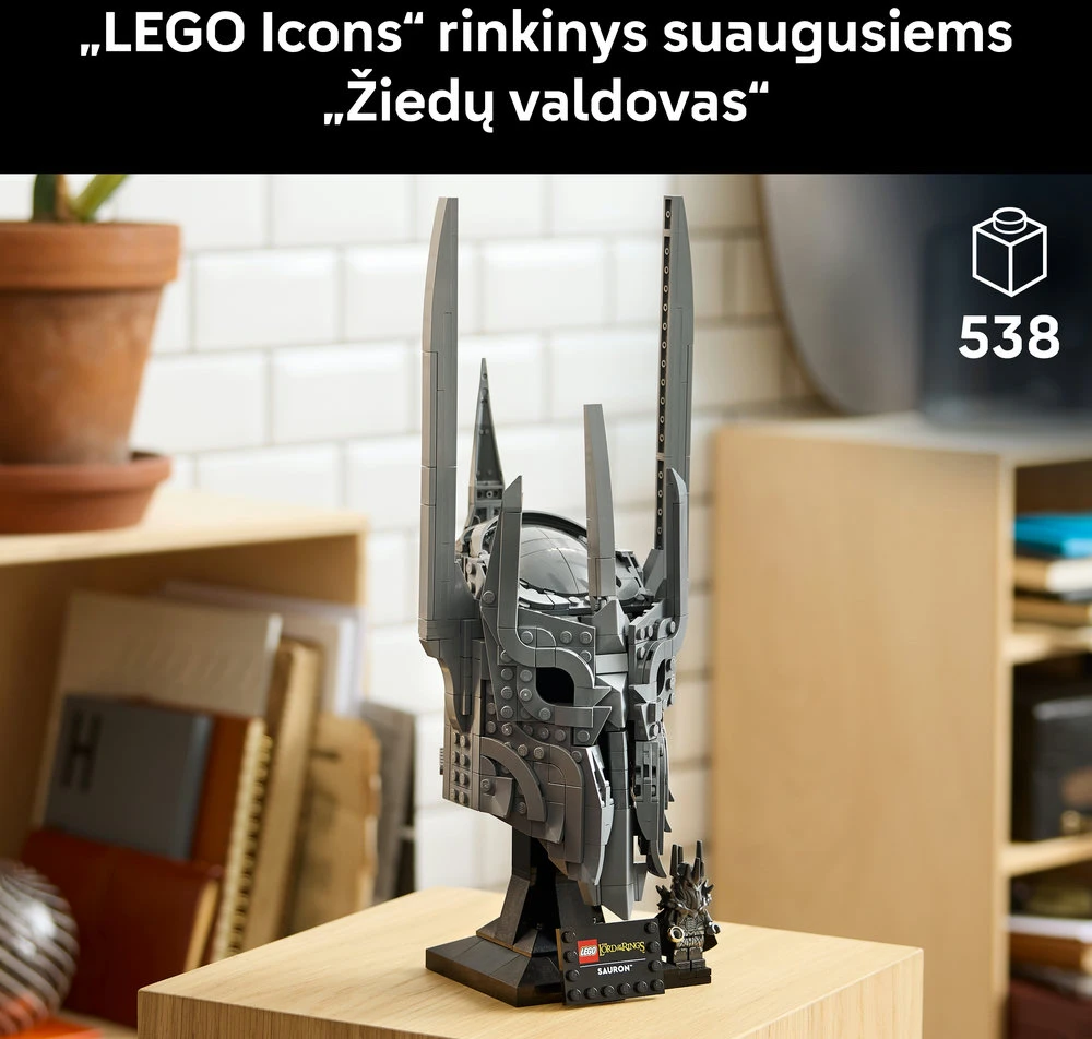 LEGO® Icons Žiedų valdovas: Saurono šalmas, 11373